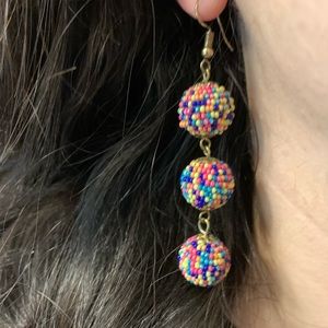 Confetti ball beaded earrings